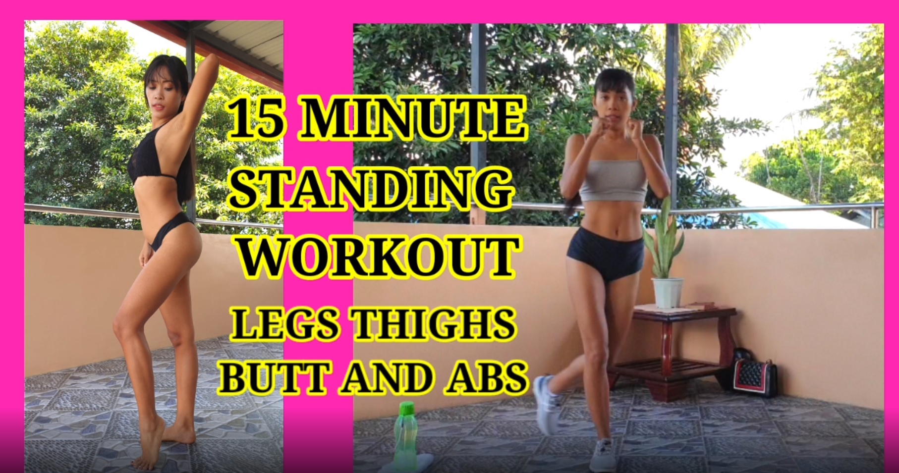 15 Minute Standing Workout Legs Thighs Butt and ABS, Lower Body