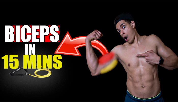 BICEPS WORKOUT WITH RESISTANCE BAND (15 minute)