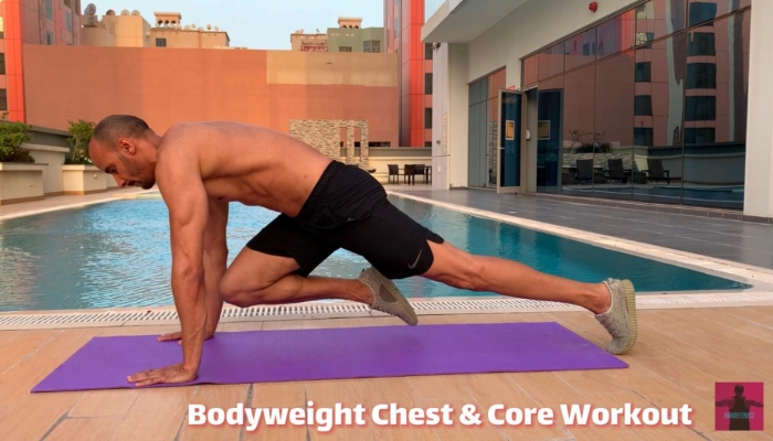 Bodyweight Chest & Core Workout | You Can Do Anywhere